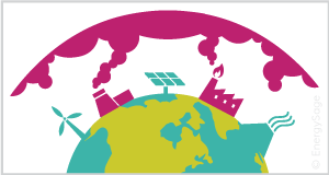 carbon polluting the air